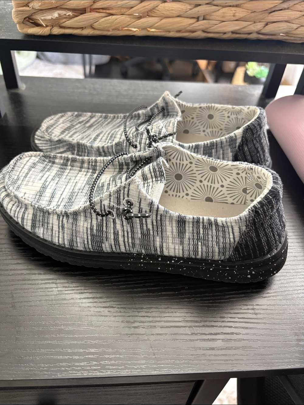 Hey Dude Women's Two-Tone Gray Slip-On Sneakers